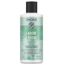 Šampūnas be druskų, INOAR More Love Less Salt Shampoo, 400 ml 
