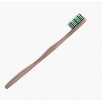 Minkštas bambukinis dantų šepetėlis, Moti-co Bamboo Toothbrush With Charcoal Infused Bristles, 1 vnt.